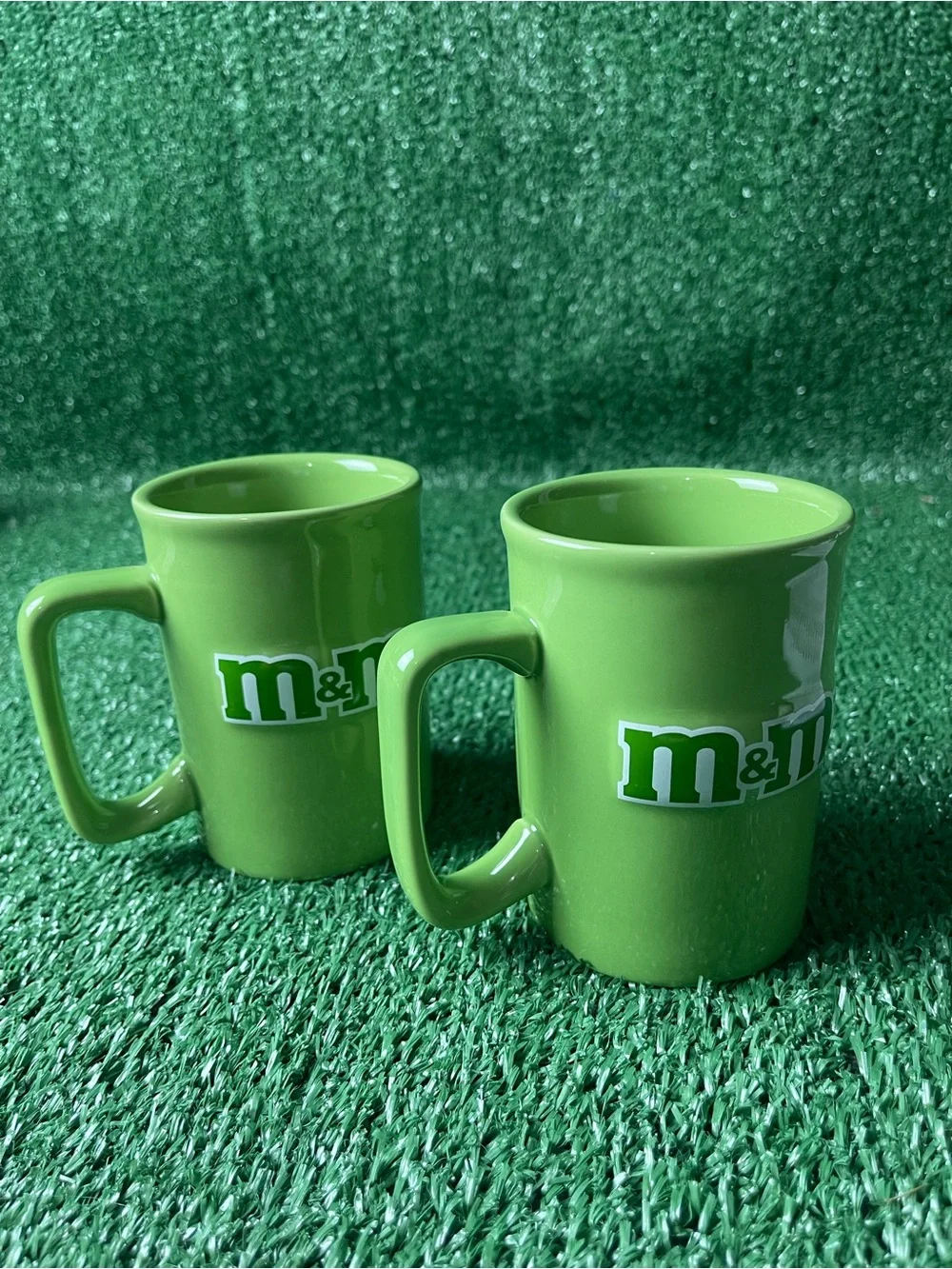 M&M'S Green Character Ceramic Mugs Set - Bright Green